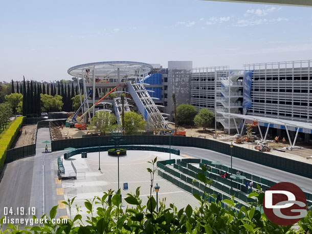 A wider view of the tram area.