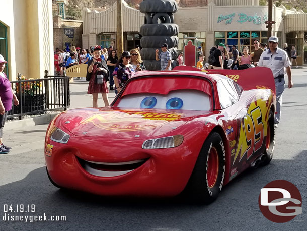 Lightning McQueen on Cross Street.