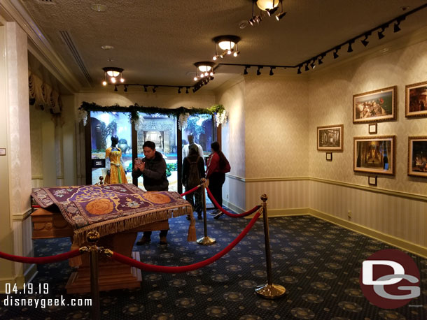 The Disney Gallery space has some concept art, props and costumes on display.