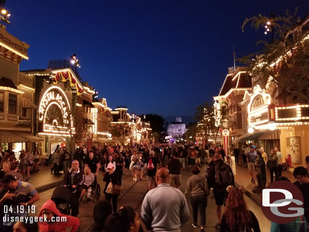 Main Street USA just before 8pm