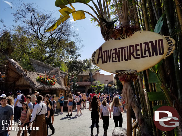 Making my way back to Adventureland.