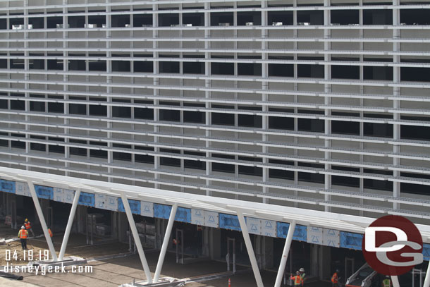 The indentations on the structure above will most likely be signs indicating if the lane is open or closed.