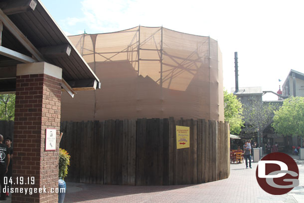 Renovation work at the margarita stand in the Pacific Wharf area.