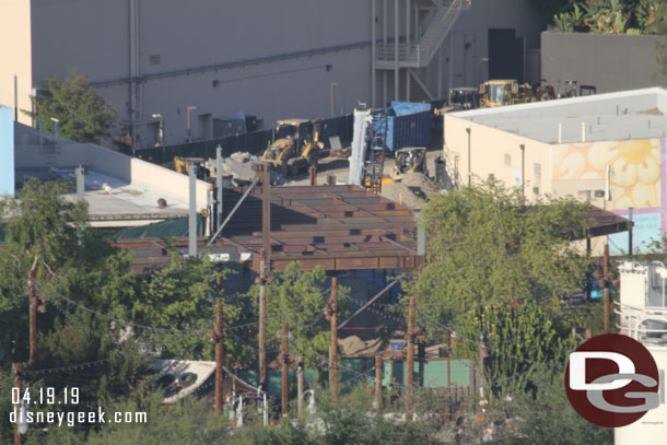 A pan across the building extension on the former Bugs Theater.