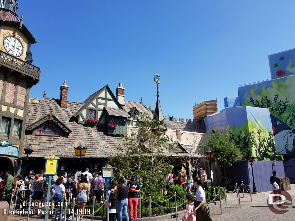 Peter Pan had a relatively short wait this afternoon.