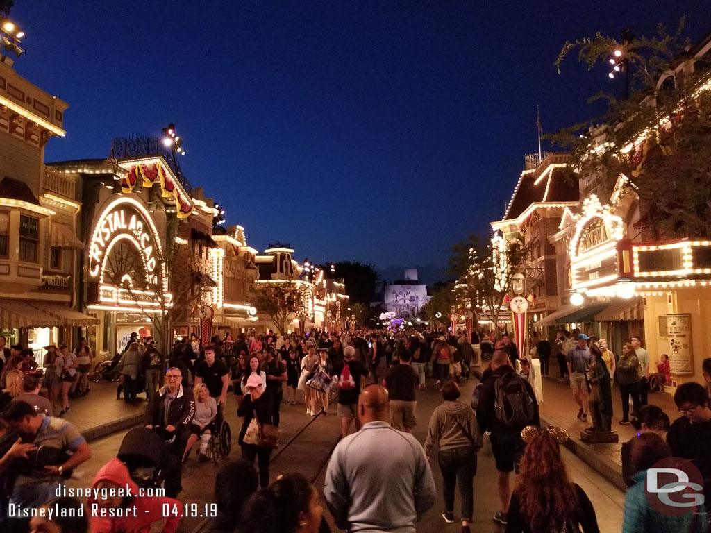 Main Street USA just before 8pm