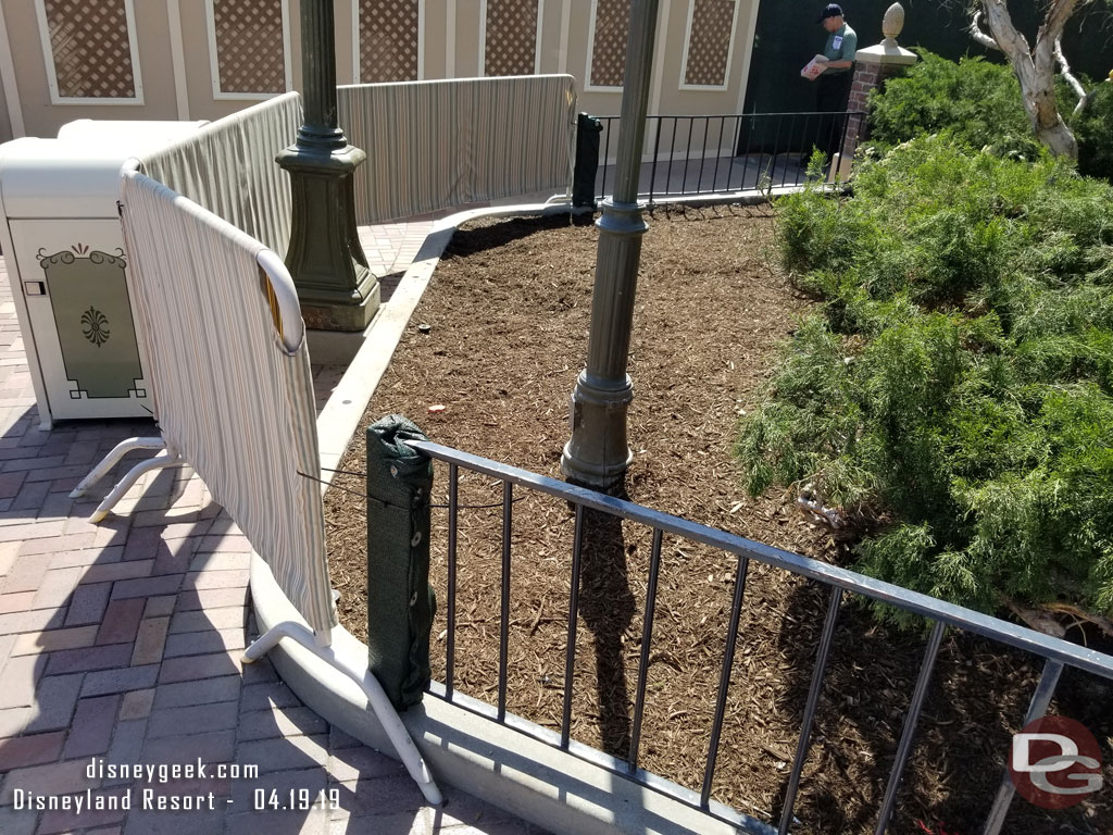 Some railing work is left to be completed near Fantasy Faire.