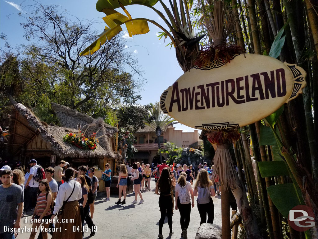 Making my way back to Adventureland.