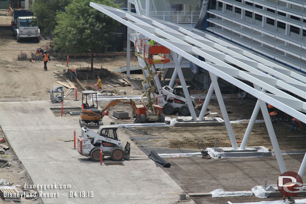 More curbs and landscaping going in at the top of the frame.