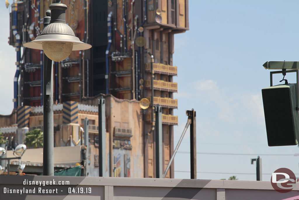 More steel rising on the back side toward the rest room building.