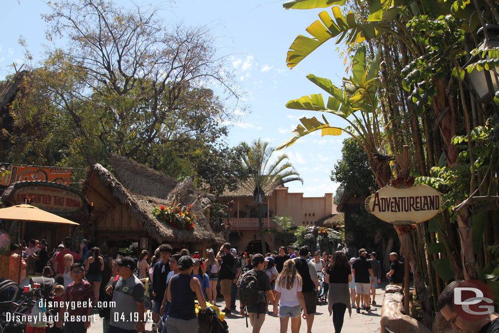 Speaking of removed the Adventureland entrance sign is gone.  They will be replacing it with a new one that is large enough to span the entire walkway.