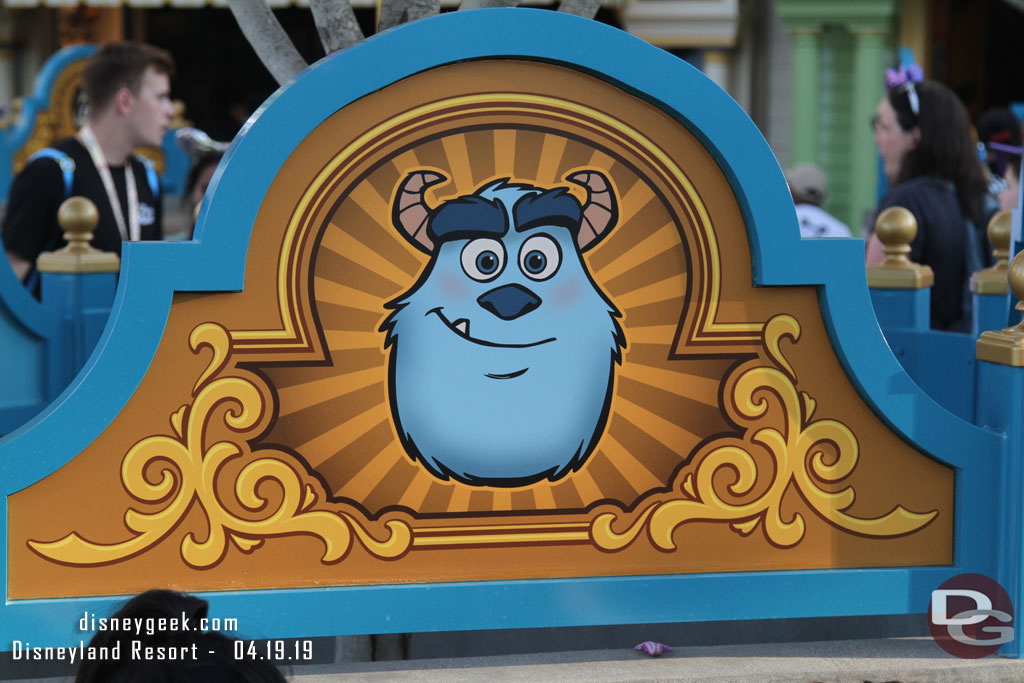 Earlier I showed a couple of the Pixar Characters that had been added to the seating areas on Pixar Pier.  Here is a more complete look at them.