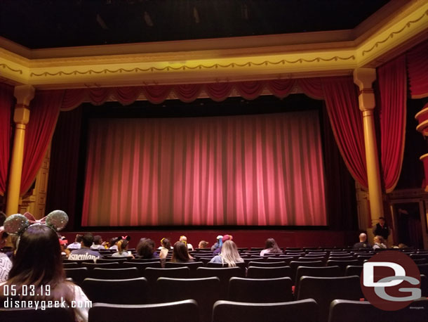 Inside the theater.