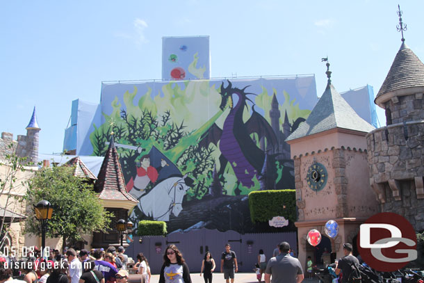 Some walls are down from the left side near Peter Pan.  