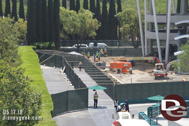 Work on the tram stop area continues.