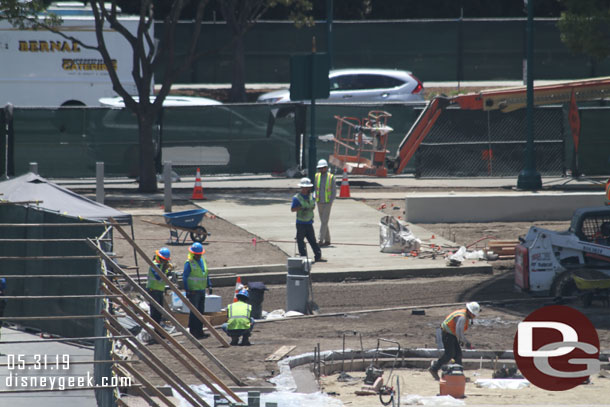 A closer look at the far side.  You can see the new walkway and tram route taking shape.  