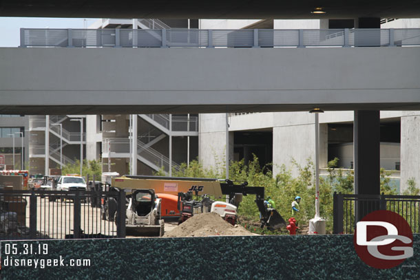 Here you can see the landscaping work between the two structures.