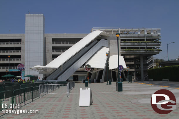 Looking back at the Mickey and Friends parking structure.