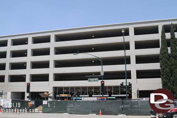 Looking across at the new entrance.