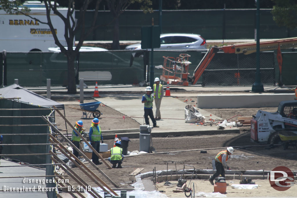 A closer look at the far side.  You can see the new walkway and tram route taking shape.  