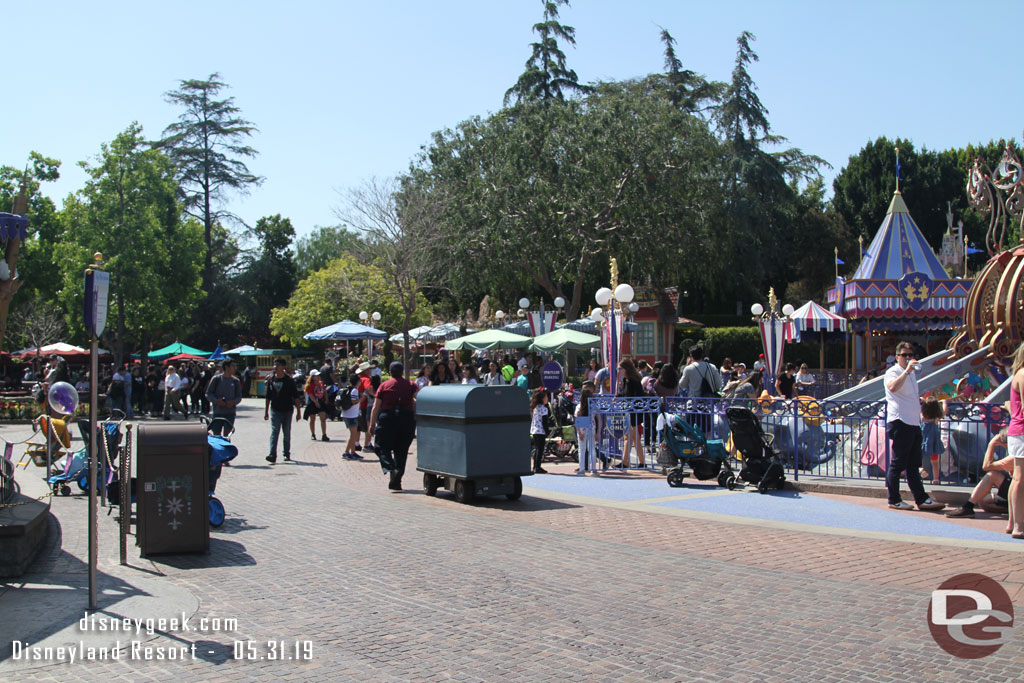 Walking through Fantasyland this afternoon.