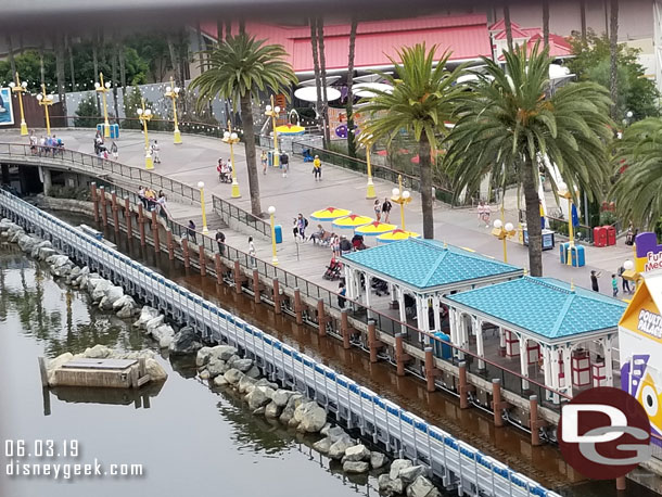 Pixar Pier was quiet still.