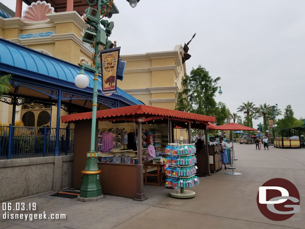 A better look at the gift shop that has been set up, no one around today.