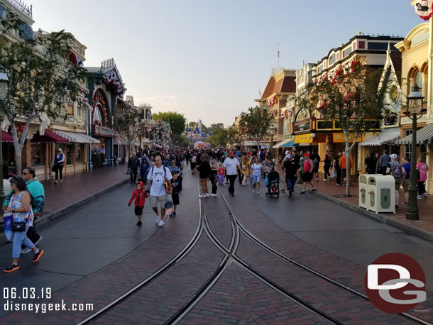 Main Street USA at 6:54pm