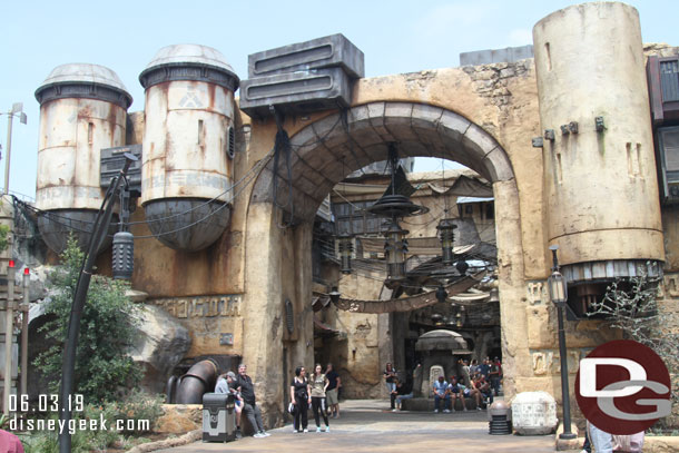 The Marketplace entrance.  Cast Members were directing us on the outskirts of town.