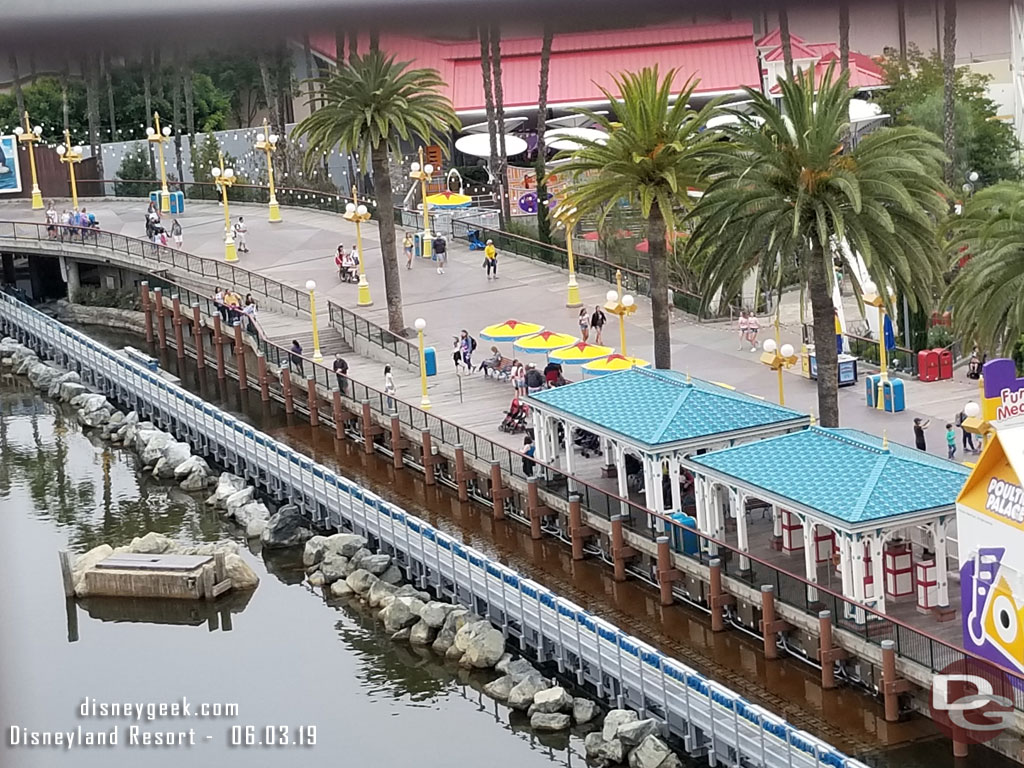 Pixar Pier was quiet still.