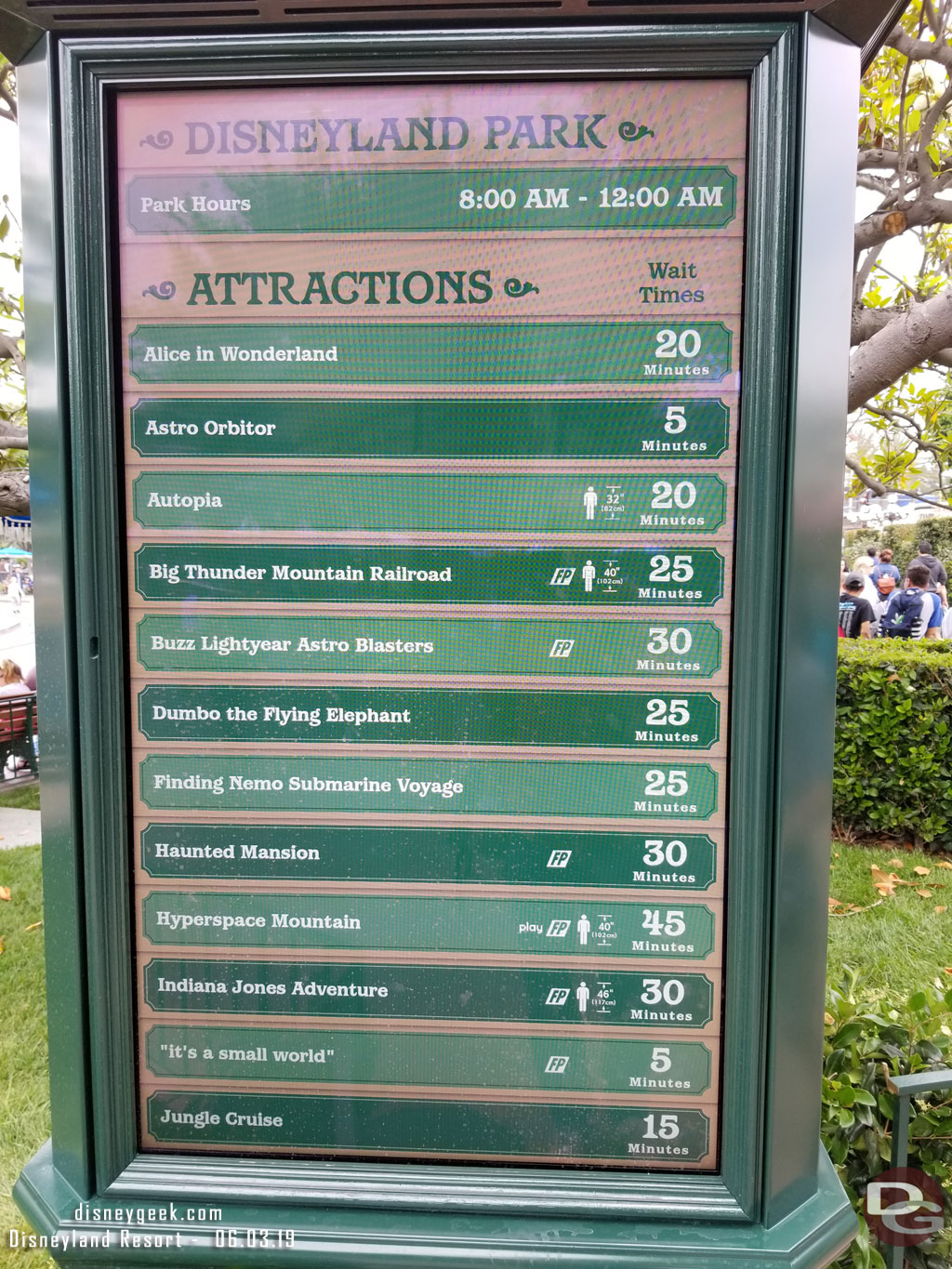 Disneyland Waits at 12:48pm