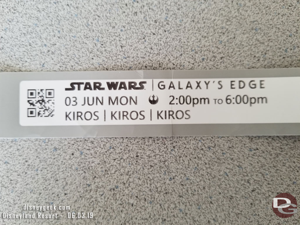 My wristband for Star Wars: Galaxy