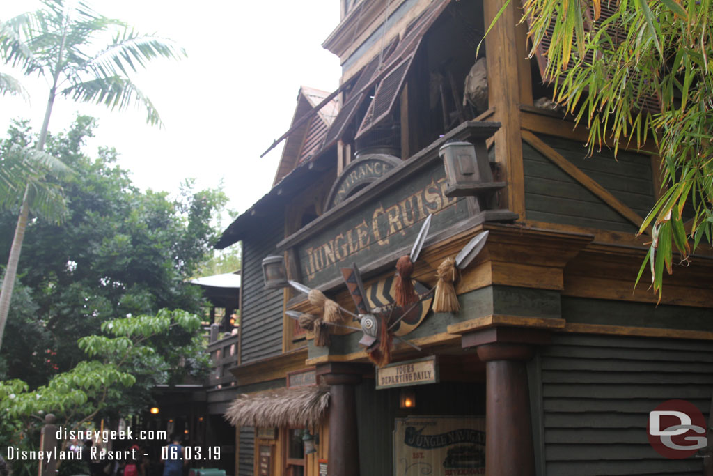 Next up the Jungle Cruise which had a 5 minute wait or so.