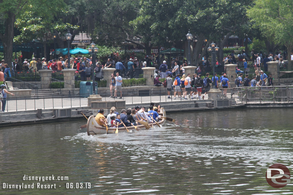 The Canoes and Columbia joined the Mark Twain on the Rivers of America.