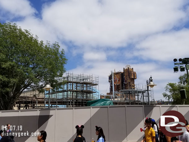 Scaffolding is being erected at the Marvel Project.