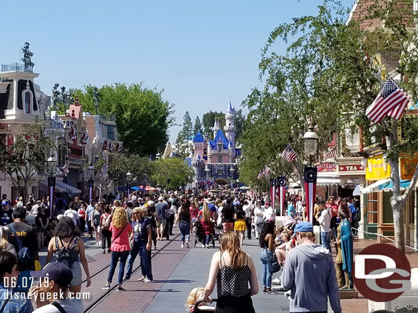 Main Street USA this afternoon.