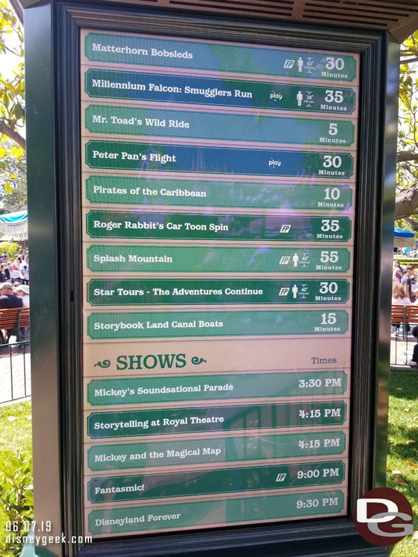 More wait times.