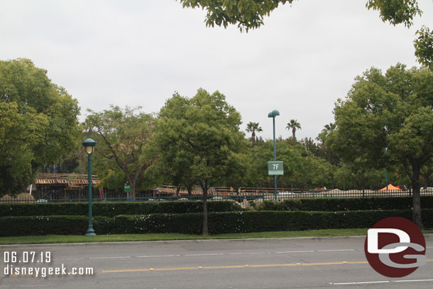 You can see the ramp sloping down in the distance in the Downtown Disney parking lot.