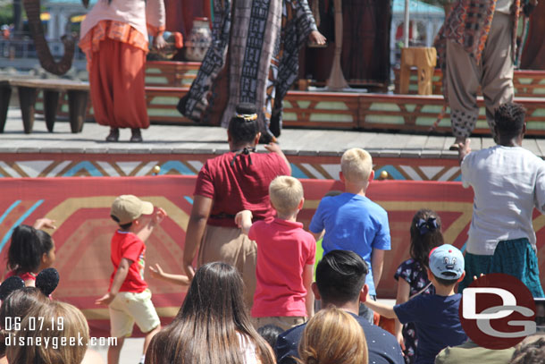 Kids are enlisted for the Hukuna Matata number