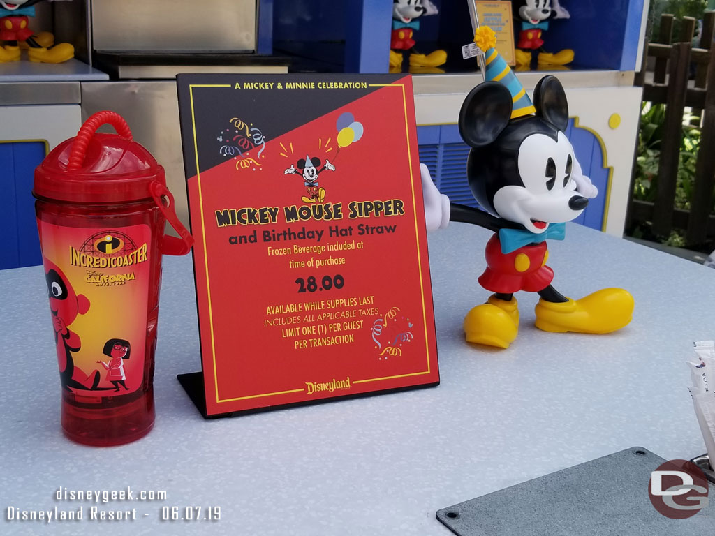 Incredicoaster & Mickey Sipper available.