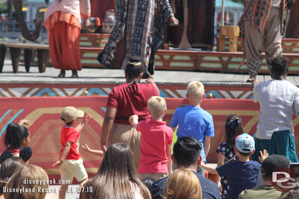 Kids are enlisted for the Hukuna Matata number