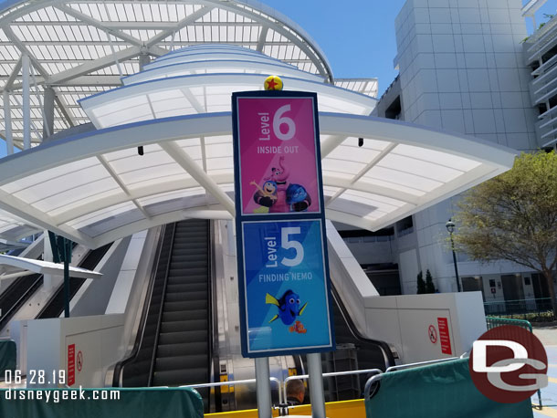 The escalators look ready to go for opening.  Some barriers up today.