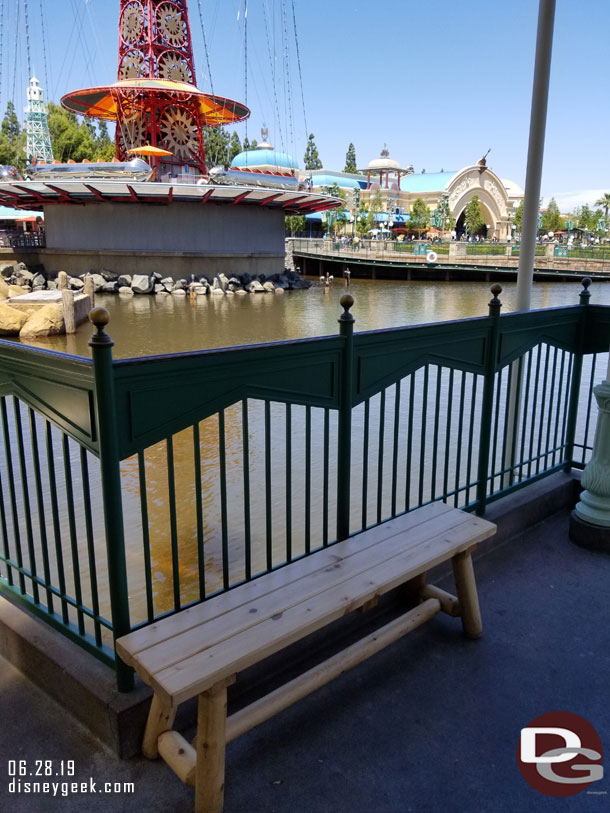 There are some benches and tables in the area, guessing these will be here after the AP corner leaves too.  Having some tables will be nice but I liked the old benches that had backs on them more than these to sit on.