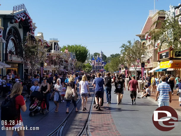 Disneyland Main Street USA at 4:25pm