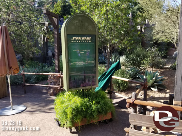 Another digital sign at the entrance closest to Big Thunder.