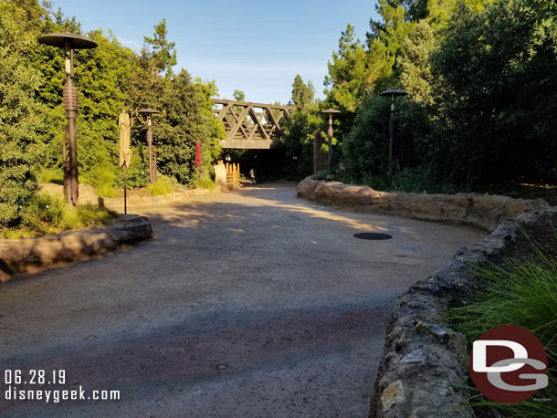 The area had moments of quiet with few guests in the area.  This will change dramatically once the attraction opens later this year.