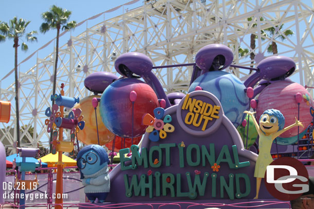 The Inside Out Emotional Whirlwind officially opened this morning on Pixar Pier.