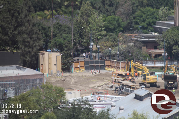 Looks like utility work is wrapping up in the former Fun Fair area.