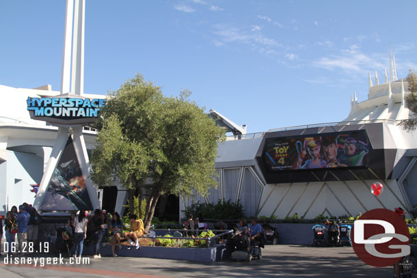 The Toy Story 4 preview is still playing in Tomorrowland.