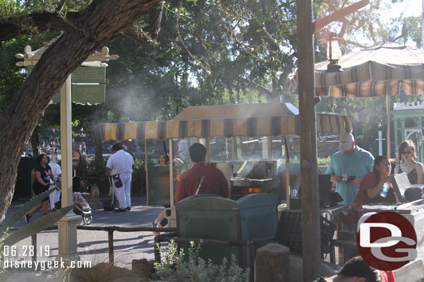 Smoke was coming from the Churro cart.